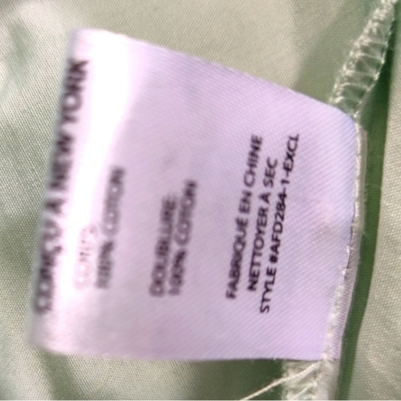 INTERMIX Isla sleeveless pale Green poplin Tiered Maxi drop waist Sundress small - Picture 12 of 12